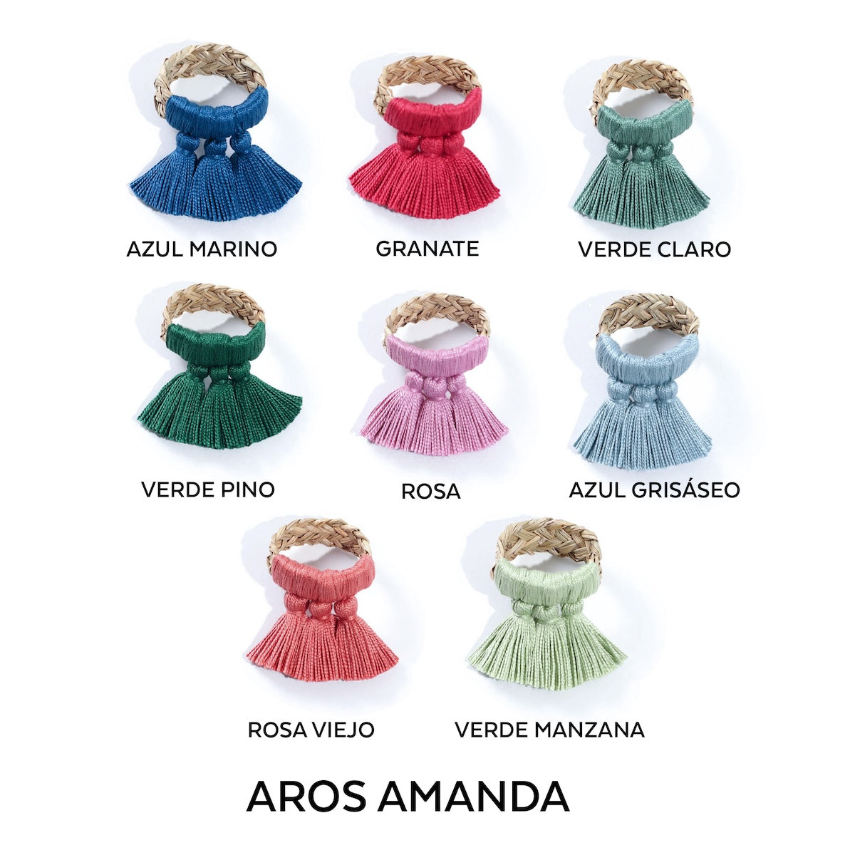 AROS DE SERVILLETA AMANDA - SETS DE 4 Y 6