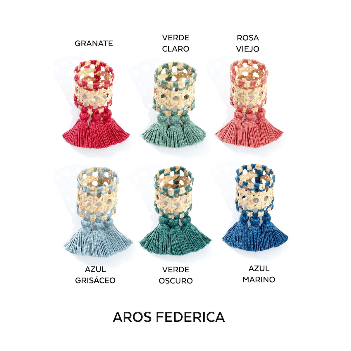 AROS DE SERVILLETA FEDERICA - SETS DE 4 Y 6
