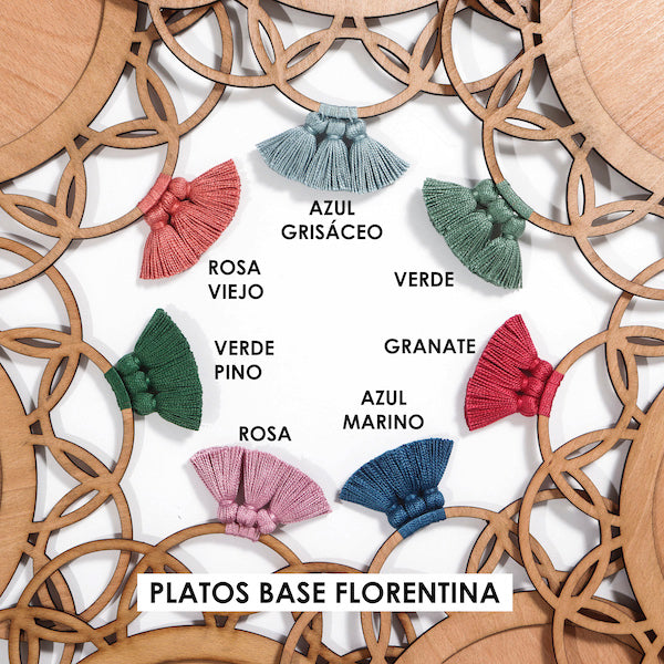 PLATO BASE FLORENTINA - SET DE 4 Y SET DE 6