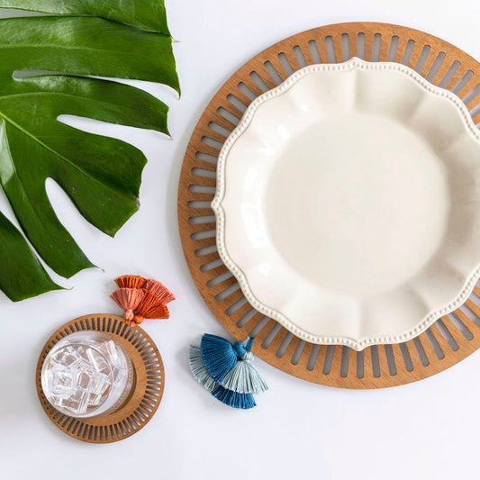 PLATO BASE MACARENA - SET DE 4 Y SET DE 6